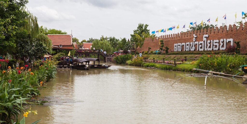Ayothaya Floating Market A Boat Ride For A Unique Experience With Elephant Feeding & Elephant Trekking + Splashing In Water